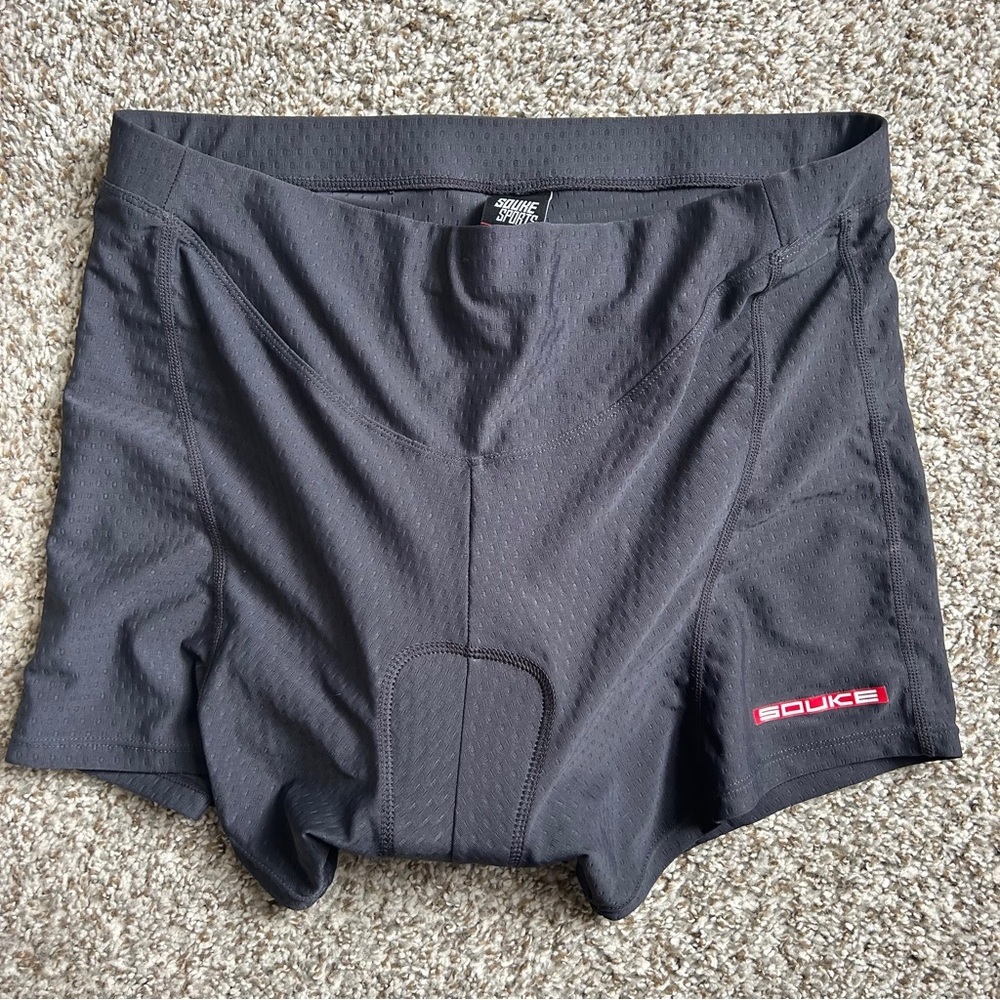 NWOT Souke Sports Black Cycling Shorts Biking Bike Riding Athletic Workout XL